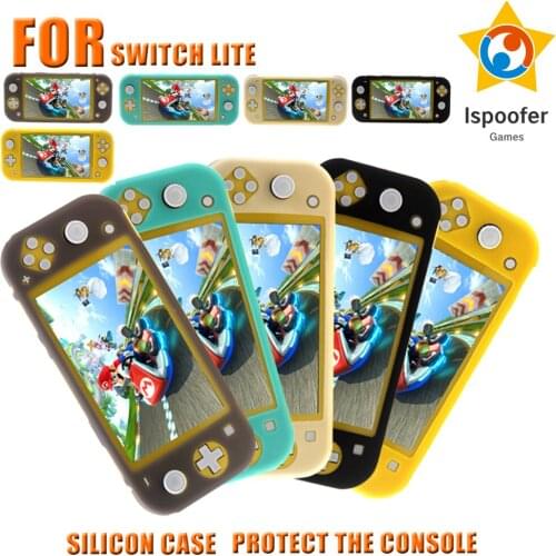 Silicone Case for Nintend Switch Lite Soft Ergonomic Non-slip Rubber Protective Stand Case for NS Lite mini Console Accessories