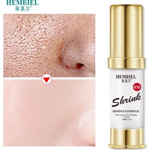 HEMEIEL Pore Minimizer Face Primer Shrink Pores Serum Facial Natural Essence Blackhead Removal Oil Control Makeup Matte Base