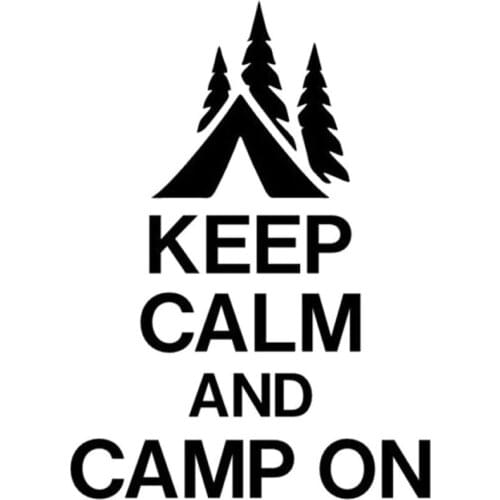 [WZH152] KEEP CALM AND CAMP ON DECAL Interesting Vinyl Decal Car Sticker Car-styling Motorcycle sticker