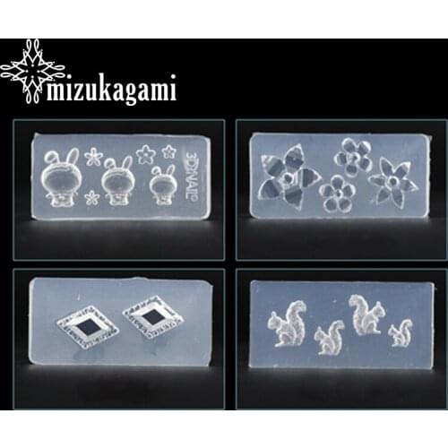 UV Resin Jewelry Silicone Mold Flowers Squirrels Rabbits Animal Resin Charms Molds For DIY Intersperse Decorate Making Jewelry