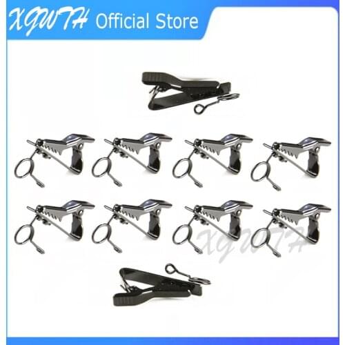 Spare Replaceable Metal Clip Mic Clips for Sennheiser ME2 Sony V1 D11 Saramonic Lavalier Lapel Microphone 10PCS