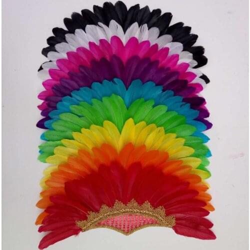 Women Men Feather Headband Men Mardi Gras Masquerade Feather Headpiece Crown Headdress Costume for Fancy Party