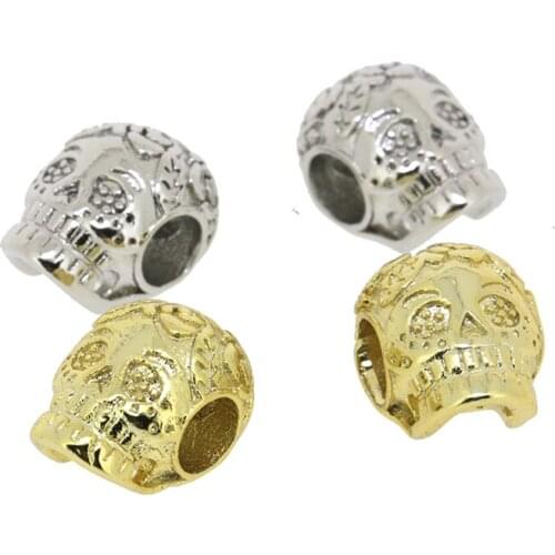 1pcs Metal Jewelry Skull/Lion/Leopard Components Cubic Zirconium Findings 4 Colors Gold/Silver/Rosegold/Black