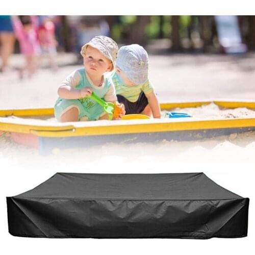 4 Sizes Black Portable Sandbox Sandpit Cover Oxford Waterproof Dustproof with Drawstring Wear Resistant Durable Not Easy To Age