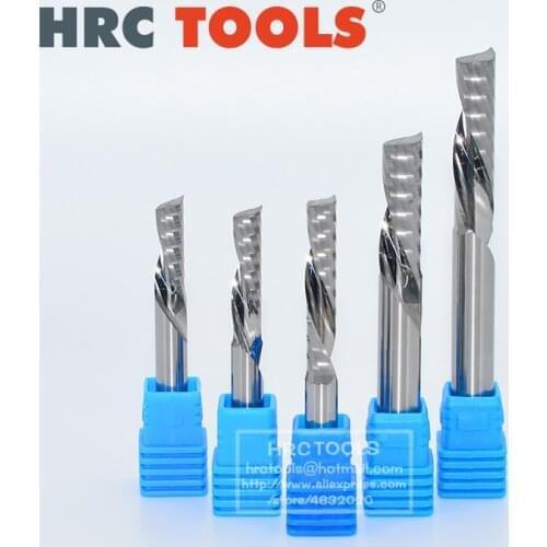 8mm One Flute DOWN Cut Cutters Left Helical Carbide Milling Tool Bits for Cutting Grooving Wood, Plastic Board, PVC AAAAA Sereis