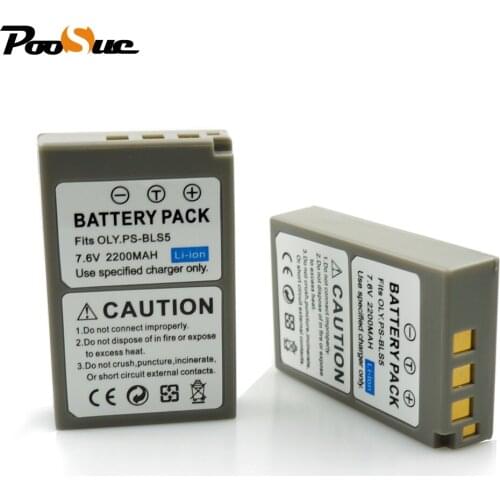 2200mAh PS-BLS5 BLS-5 BLS5 BLS-50 BLS50 Battery for Olympus PEN E-PL2,E-PL5,E-PL6,E-PL7,E-PM2, OM-D E-M10, E-M10 II, Stylus1