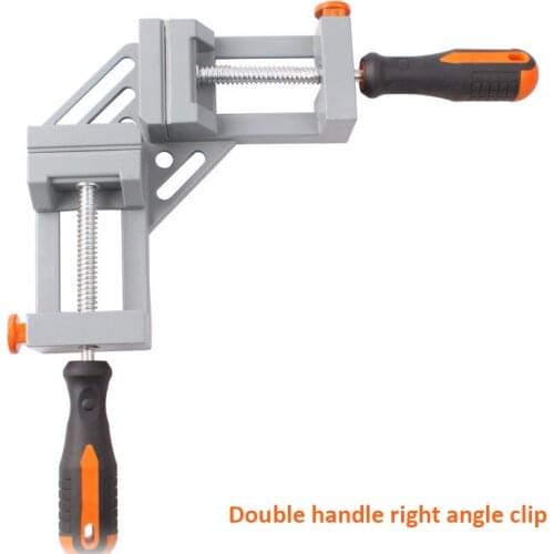 Aluminum Corner Clamp 90 Right Angle Clamp Woodworking Vice Wood Metal Welding Clamp Double/Single Handle Frame Clip