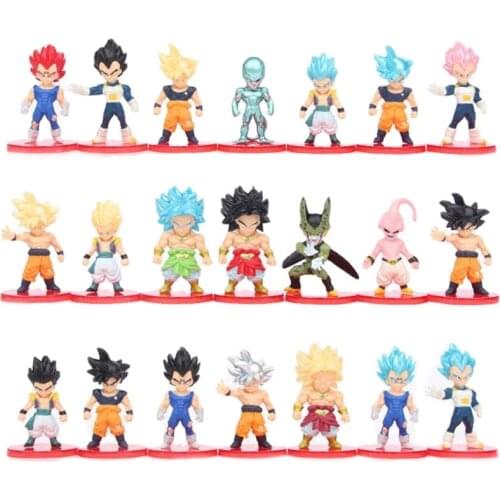 Dragon Ball Anime Figures Model Hand-made Q Version Model Monkey King Vegeta Model Doll Cake Baking Decoration Children Toys