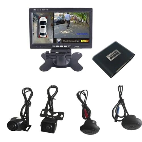 Weivision Car Accessories 360 Bird View car DVR Record Surround Panoramic System, All Round View System +7inch display