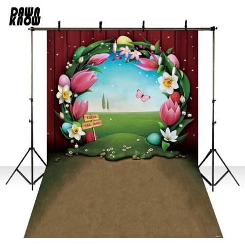 DAWNKNOW Fairy Tale Photography Background Backdrop Butterfly Flower Garland Baby Photocall For Wedding Photo Shoot Studio GY194