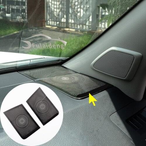 For Toyota Land Cruiser PRADO FJ150 2010-2017 Black metal dashboard Stereo Speaker Cover Trim Car Styling accessories