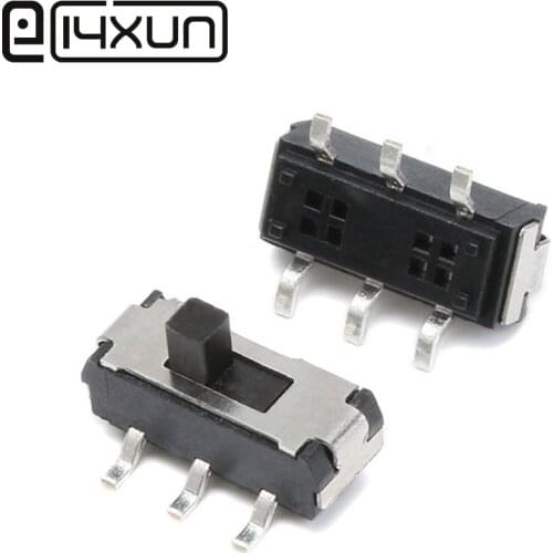 EClyxun 4pcs MSS22D18 MINI Miniature SMD Slide Switch 2P2T 6Pin for DIY 2x3P Dual Row 6P Toggle Switchs Electronic Accessories