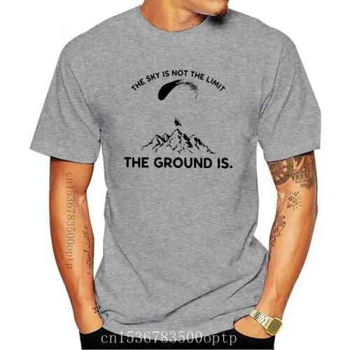 New Man Paragliding T-Shirts Novelty Crew Neck Short Sleeve Clothes 100% Cotton Tee Shirt Printed T Shirts Guys Swag Streetwear