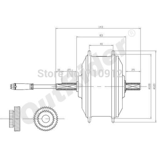 Hot Sale 24V 250W 83mm Front Mini Brushless High-speed Gear Motor 300RPM OR01J1