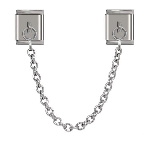 Hapiship 2020 Original Design Stainless Steel 8cm Chain Link Italian Charm Fit 13mm Bracelet Stainless Steel Jewelry Making DJ01