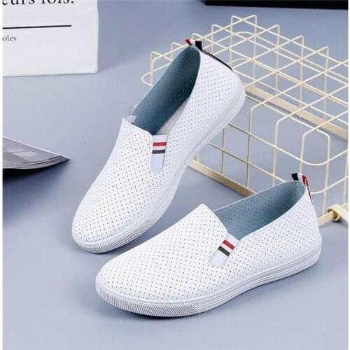 Women Summer Sneaker Woman Casual Shoes Lightweight Breathable Soft Mesh Lace Up White Flat Shoes Females Sneakers For Women