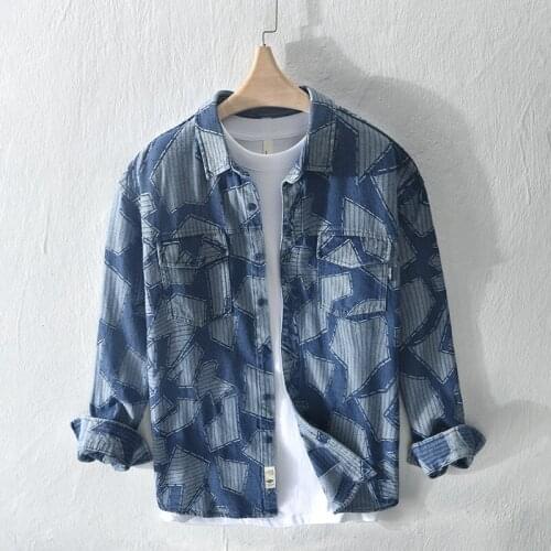 Мужские джинсовые рубашки LFFMHMT China At AliExpress
