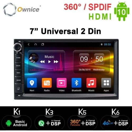 Ownice Android 10.0 Octa 8 core K3 K5 K6 Radio 2 din universal car radio Player GPS no dvd support 4G LTE DSP Network DAB+ TPMS
