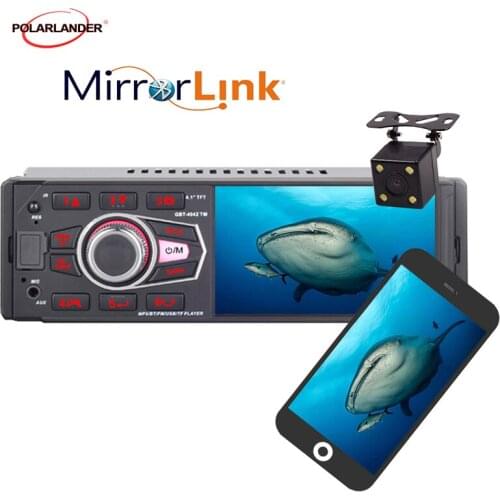 MP5 / MP3 1 din 4 inch colorful lights Bluetooth reversing rear view FM radio fast charging touch screen car radio