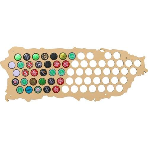 Wall Mounted Beer Cap Map Of Puerto Rico Wooden Map Display Board Wood Craft For Cap Collector Beer Drinker Puerto Rico Art Map