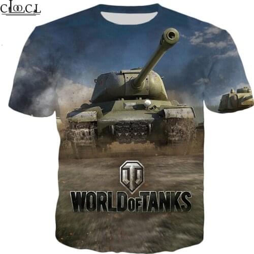 CLOOCL 2021 Summer New Fashion Mens T-shirt Games World of Tanks 3D Print Men Women Harajuku Hip Hop Casual Cool T Shirt Tops