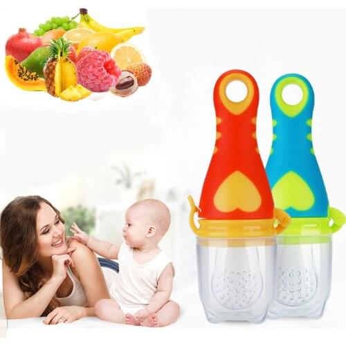 New Baby Pacifier Nipple Infant Fresh Food Milk Nibbler Feeder Newborn Feeding Tool Safe Vegetable Chew Supplies Bags Holder