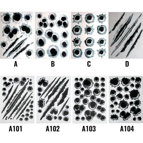 New Car Decor Side Stickers 3D Bullet Hole Funny Decals Car Accessories Decoration Car Sticker Car Styling Creative Car Decal