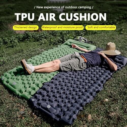 New Sleeping Bed Camping Roll Mat Self Inflating Inflatable Pillow Air Mattress Bag Camping Pad Picnic Beach Mat Sand Mat
