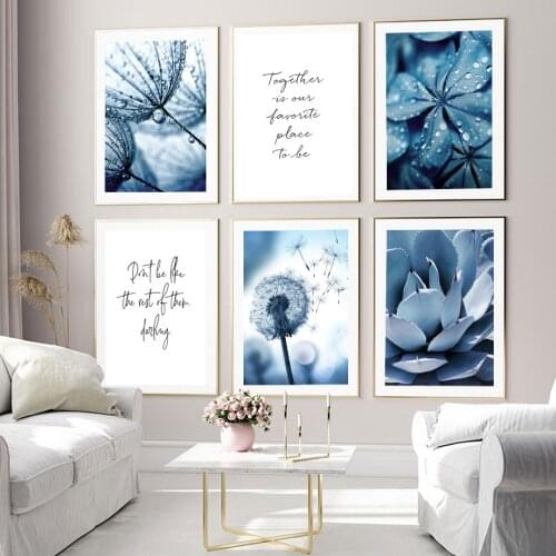 Dandelion Succulent Plants Flower Wall Art Canvas Painting Nordic Posters And Prints Plant Wall Pictures For Living Room Decor