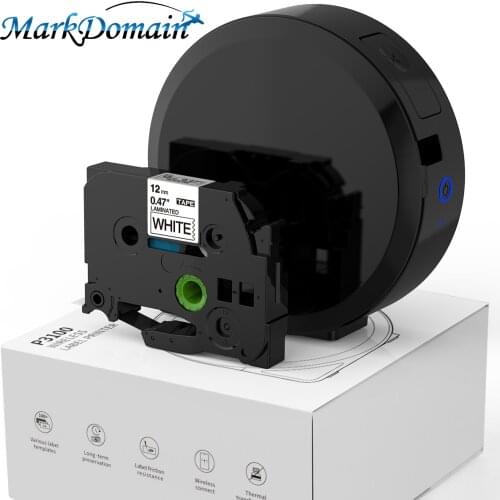 Phomemo Label Printer P3100 Bluetooth Portable Laminated Label Tape Label Maker Machine With 1PC 12mm Black on White Label Tape