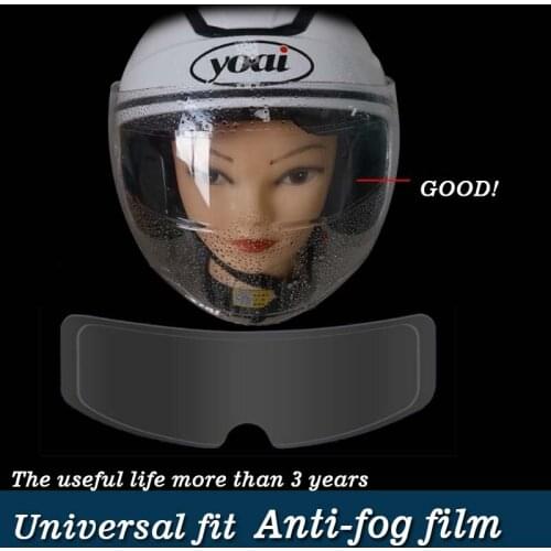 Helmet Clear Anti-Fog patch film Universal Motorcycle Helmet Lens Fog Resistant Films for half helmet motocross open / full face