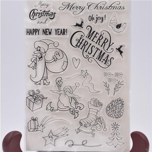 The Santa Claus Transparent Silicone Clear Stamp/Seal for DIY scrapbooking/photo album Decorative Cards Making Paper Crafts