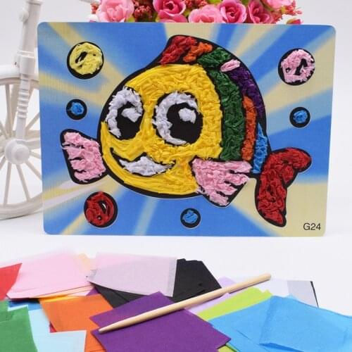 Fish Crafts Toys For Children Kids Diy Felt Paper Kindergarten Handicraft Material Funny Gift Arts And Craft New For Girl Boy