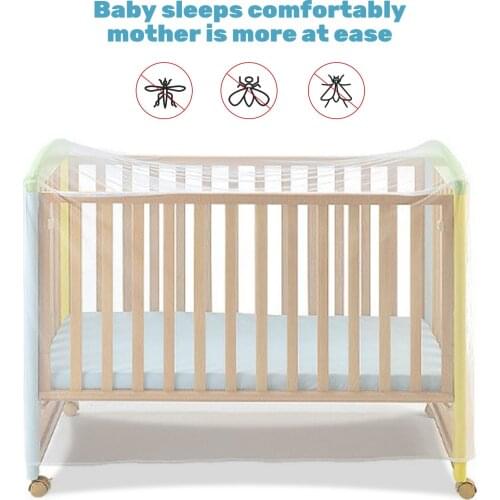 2PCS Baby Mosquito Net Universal Summer Breathable High-Density Baby Bed Crib Cot Mosquito Insect Netting Mesh 53x24x35in