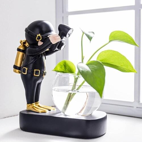 Nordic Hydroponic Flower Pot Divers Design Glass Flower Pot Table Decoration Creative Home Decorations Crafts More Color Gift