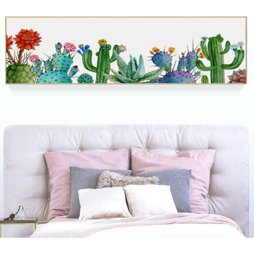 Morden Feather Cactus Plant Nordic Posters And Prints Wall Art Canvas Painting Wall Pictures For Living Room Home Bedroom Decor