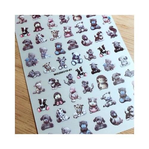 Japanese Style Super Thin Light Carton Cats Nail Stickers Traceless Nail Decals Manicure Nail Art Nail Decoration Hot Sell Gifts