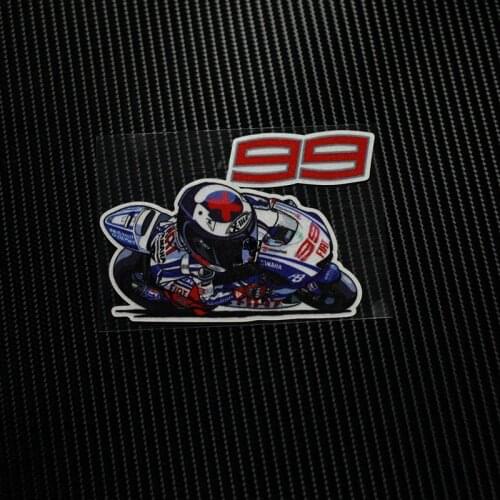 TC012 Free shipping MOTO GP SKB Jorge Lorenzo 99# car reflective TT stickers racing decals motorcycle sticker for ATV Helmet