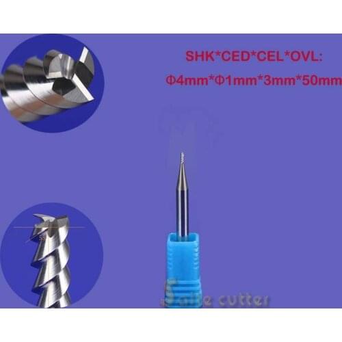 5 x 4*1*3MM Carbide CNC Three Flute Spiral Bit CEL 3mm End Mill Tools Aluminum Cutting Bits, CNC Router Tool Bits,Engraving Tool