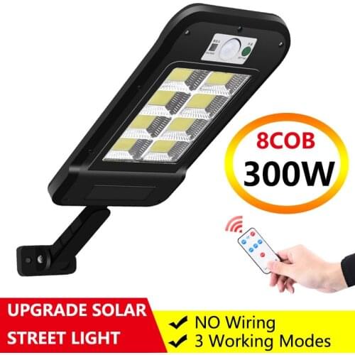 Upgraded Solar Street Light 6/8COB Remote Control IP65 Waterproof Outdoor Solar Wall Lamp PIR Motion Sensor Garden Street Lights