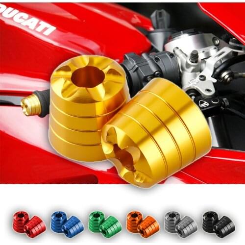 Universal Motorcycle Handlebar Grips End Weights Anti Vibration Slider Plug For Dirt Bike 7/8"
