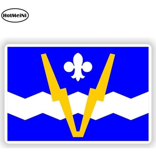 HotMeiNi 13cm x 9.1cm Shawinigan Flag Canada Drapeau Sticker Bumper Vinyl Decal Car Styling Auto Bike Waterproof Car Stickers