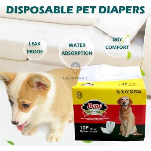 High Quality Pet Dog Nappies Male Dog Soft Disposable Dog Diapers Female Dog Super Absorption Leakproof Physiological Pants