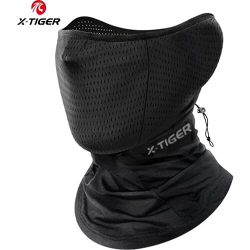X-TIGER Face Mask Anti-Sweat Breathable Running Cycling Scarf Headband Anti-UV Ice Silk Mountain Bike Sports Bandana Equipment