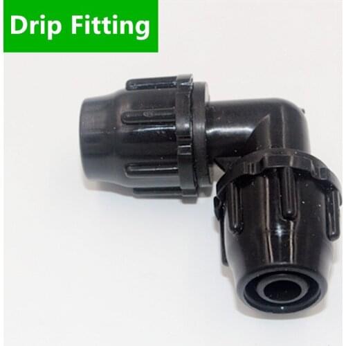 20pcs/pack 90 Degree Lock Nut Equal Elbow 8/11mm Hose Connectors Thread Locked More Solid Garden Micro Irrigation Elbow Joint