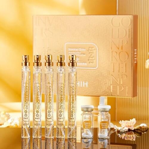 A Set Protein Peptide Essence Gold Face Serum Active Collagen Silk Thread Anti-Aging Smoothing Firming Moisturizing Hyaluronic