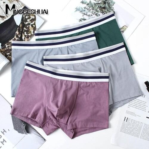 1pcs High Elastic Male Panties Mens Modal Cotton Underwear Boxers Breathable Man Boxer Solid Underpants Comfortable Shorts
