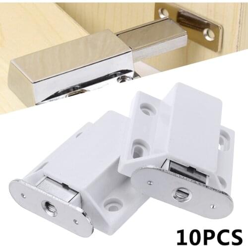 10pcs Invisibility Push To Open Magnetic Door Drawer Cabinet Catch Touch Latch Cupboard Push Cabinet Catch