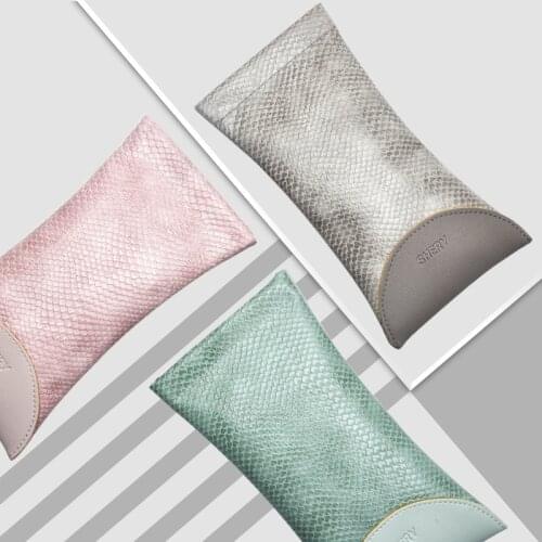 18*8.5cm PU Womens Portable Glasses Pouch Eyeglasses Protector Container Bag Fashion Sunglasses Reading Glasses Cases L2