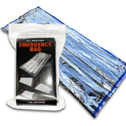 2.1m*0.9m Survival Keep Warm Bivy Emergency Sleeping Bag Siliver